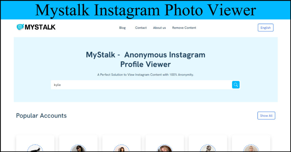 Mystalk Instagram Photo Viewer