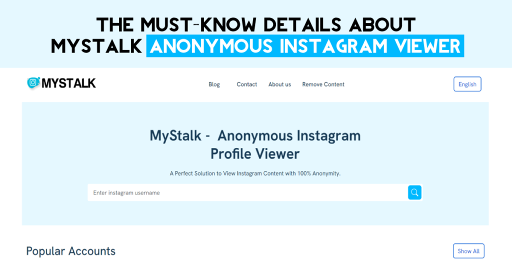 MyStalk Anonymous Instagram Viewer